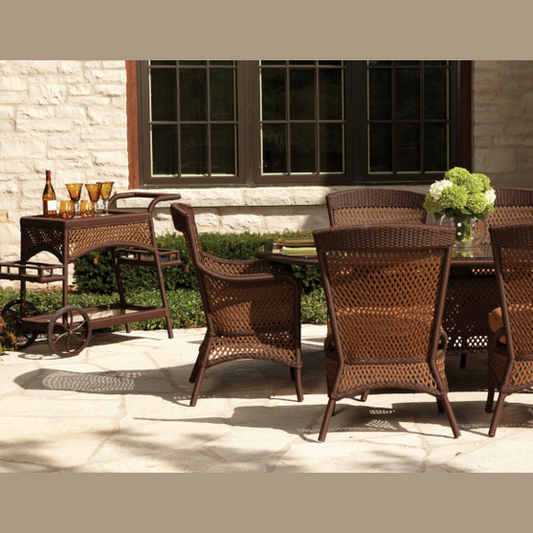 GRAND TRAVERSE BAR CART W/LAY ON GLASS - Kolo Collection