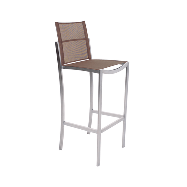 O-ZON BAR CHAIR/EP STAINLESS/CAPPUCCINO BATYLINE - Kolo Collection