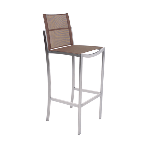 O-ZON BAR CHAIR/EP STAINLESS/CAPPUCCINO BATYLINE - Kolo Collection