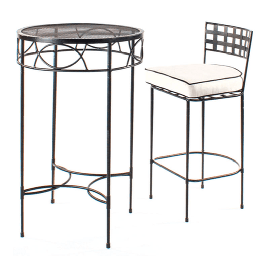 AMALFI BAR STOOL IN EPOXY COATED STEEL - Kolo Collection