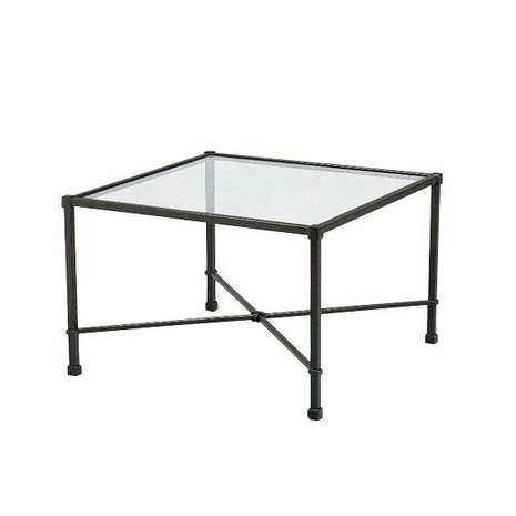 VENETIAN 18 x 18 OCCASIONAL TABLE WITH GLASS TOP