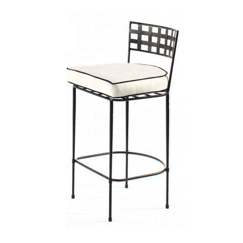 AMALFI COUNTER HEIGHT BAR STOOL IN EPOXY COATED STEEL