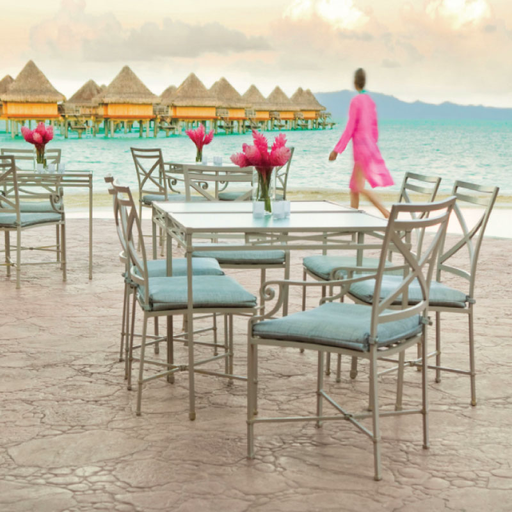 VENETIAN ARM CHAIR WITH SEAT CUSHION IN GRADE A FABRIC