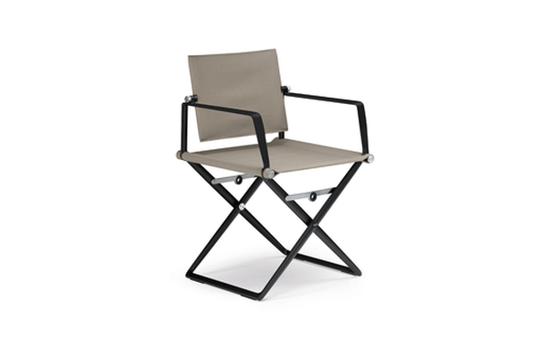 SEAX ARMCHAIR/BLACK FRAME/SAIL TAUPE TEXTILE (MTO/50 PC MIN) - Kolo Collection