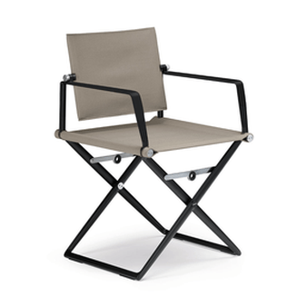 SEAX ARMCHAIR/BLACK FRAME/SAIL TAUPE TEXTILE (MTO/50 PC MIN) - Kolo Collection