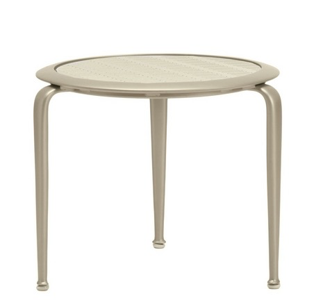 FLIGHT 21 IN DIA OCCASIONAL TABLE WITH PYLON ALUMINUM TOP