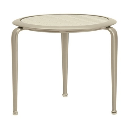 FLIGHT 21 IN DIA OCCASIONAL TABLE WITH PYLON ALUMINUM TOP