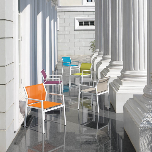 ALLUX STACKING DINING CHAIR / PC ALUMINUM /STANDARD BATYLINE K