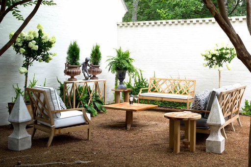 CROQUET TEAK 24 INCH ROUND END TABLE