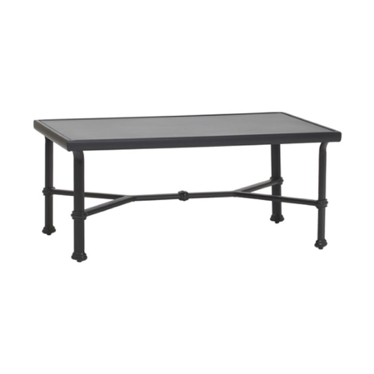 FREMONT 26 x 43 COFFEE TABLE WITH SOLID ALUMINUM TOP