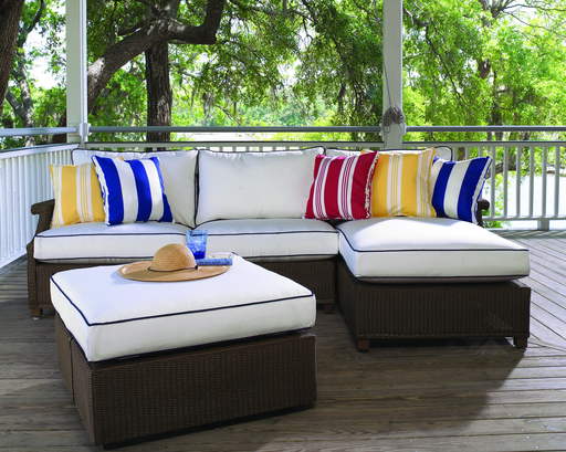 HAMPTONS LARGE OTTOMAN WITH GRADE B FABRIC/SELF WELT