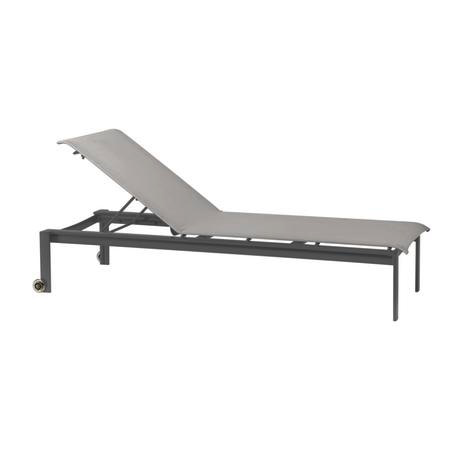 PARKWAY SLING STACKING ADJ CHAISE / WHEELS / GRADE A