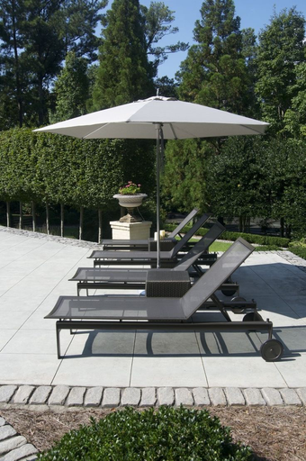 PARKWAY FRAMED SLING ADJUSTABLE CHAISE WITH WHEELS, B