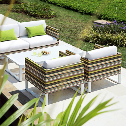 STRIPE LOUNGE CHAIR / PC ALUMINUM / GRADE A - Kolo Collection