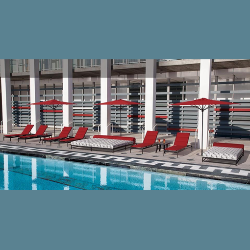CABANA CLUB PADDED CHAISE LOUNGE/GRADE A SLING