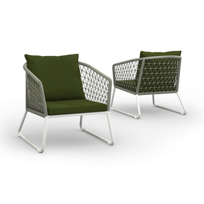 OHANA LOUNGE CHAIR/PREM ALUM/GRADE E CUSHION/BATYLINE/ROPE - Kolo Collection