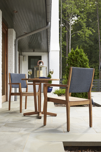 TEAK 30 INCH ROUND BISTRO TABLE