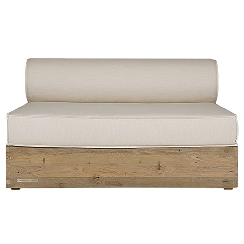 AIKO COMFORT MODULE ARMLESS, TEAK BASE/HPL BACK/GRADE C