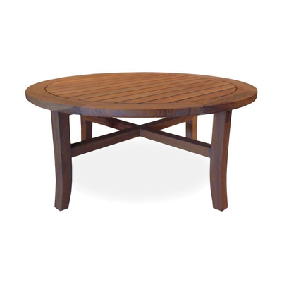 TEAK 40 INCH ROUND COCKTAIL TABLE TAPERED LEG - Kolo Collection