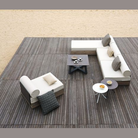 AIKO SECTIONAL LOUNGER /TEAK BASE/ HPL BACK/GRADE A - Kolo Collection