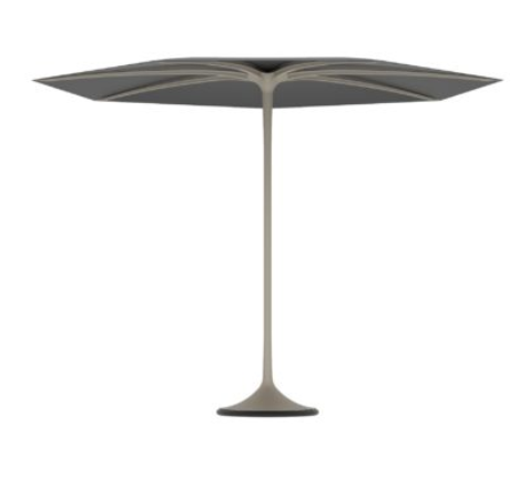 PALMA UMBRELLA - WHITE FRAME/BLACK CANOPY