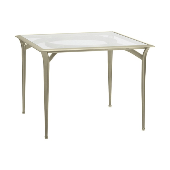 FLIGHT SQUARE BISTRO DINING TABLE WITH GLASS TOP