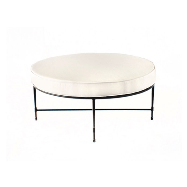 TUXEDO SALON OTTOMAN IN EPOXY COATED STEEL - Kolo Collection