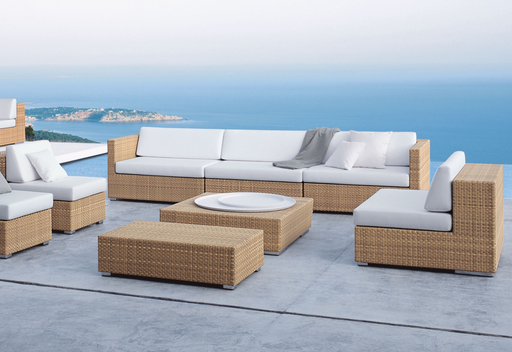LOUNGE 43 INCH SQUARE COFFEE TABLE W/GLASS TOP