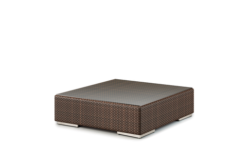 LOUNGE 43 INCH SQUARE COFFEE TABLE W/GLASS TOP