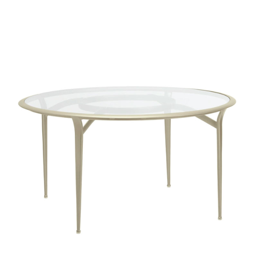 FLIGHT 54' ROUND DINING TABLE WITH GLASS TOP (NO HOLE)