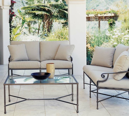 VENETIAN LOVESEAT WITH CUSHIONS IN GRADE A FABRIC