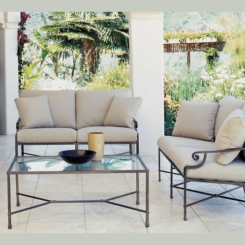 VENETIAN LOVESEAT WITH CUSHIONS IN GRADE A FABRIC