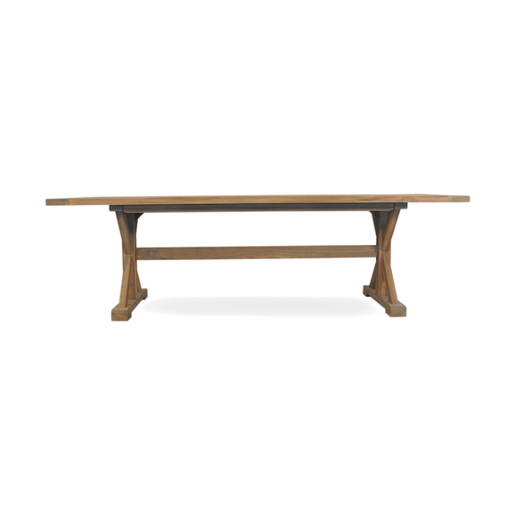 TEAK 99x40 DINING TABLE WITH TRESTLE BASE - Kolo Collection