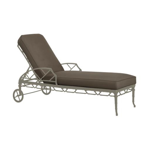 CALCUTTA ADJUSTABLE CHAISE WITH WHEELS, GRADE A FABRIC