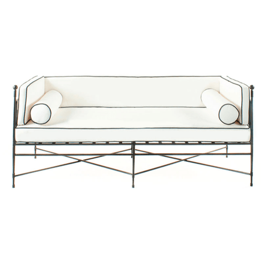 TUXEDO SOFA 80", EPOXY COATED STEEL, BOLSTER PILLOWS ARE ADDITIONAL - Kolo Collection