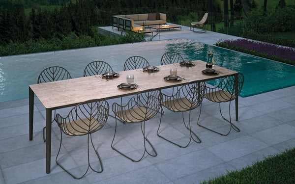 FOLIA DINING CHAIR/ANTHRACITE POWDER COATED ST STEEL - Kolo Collection