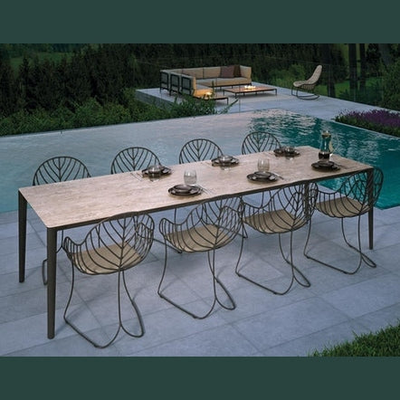 FOLIA DINING CHAIR/ANTHRACITE POWDER COATED ST STEEL - Kolo Collection