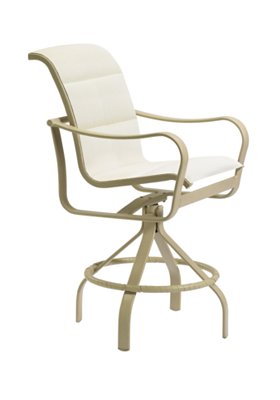 SHORELINE PADDED SLING SWIVEL BAR STOOL / GRADE B