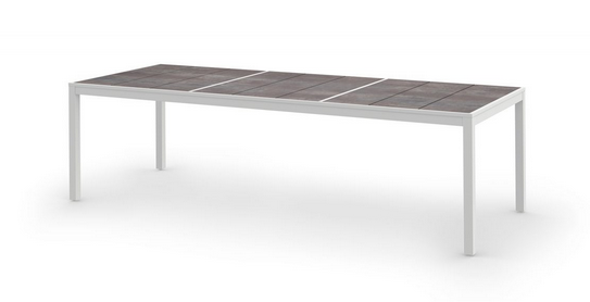ALLUX 107x40 DINING TABLE / PREM PC ALUM / HPL TOP