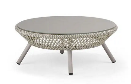 AHNDA COFFEE TABLE W/GLASS TOP