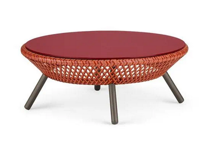 AHNDA COFFEE TABLE W/GLASS TOP