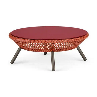 AHNDA COFFEE TABLE W/GLASS TOP