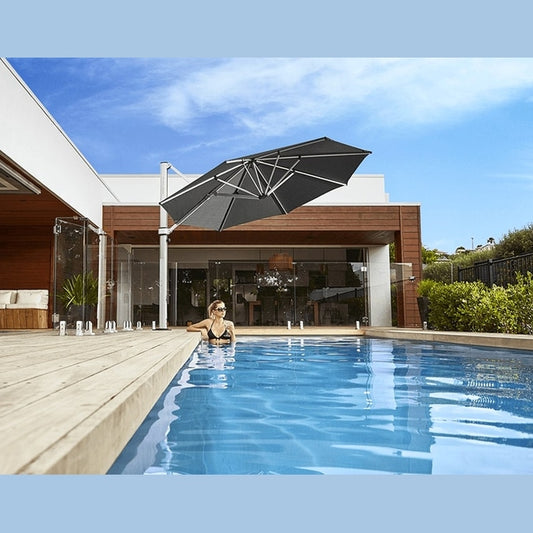 ECLIPSE 13 FT OCT CANTILEVER UMBRELLA / GRADE A+ / PREMIUM BK, BZ, CB, WH - Kolo Collection