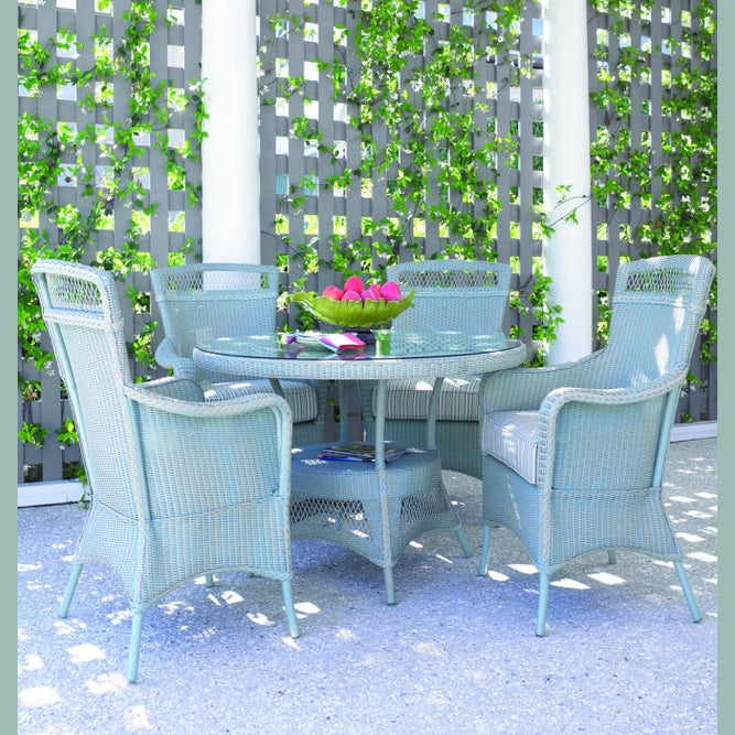 LOOM 49 INCH ROUND UMBRELLA DINING TABLE W/ LAY ON GLASS - Kolo Collection