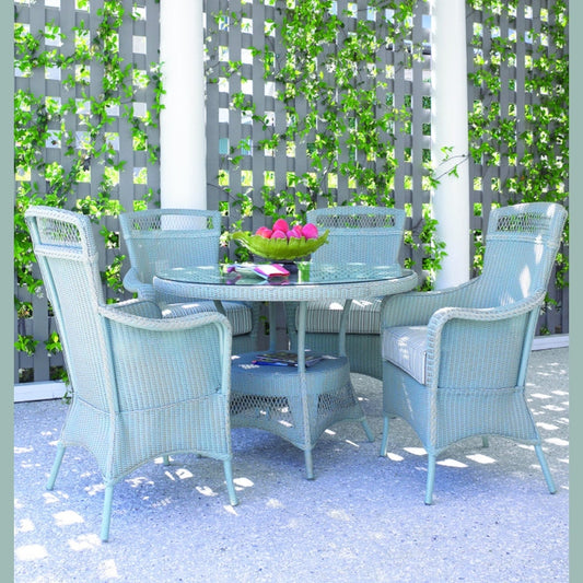 LOOM 49 INCH ROUND UMBRELLA DINING TABLE W/ LAY ON GLASS - Kolo Collection