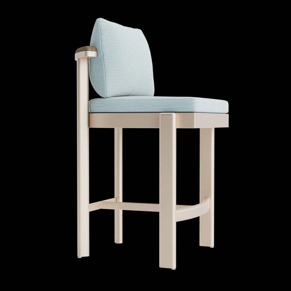 LUCA BAR STOOL W/TEAK GRADE A