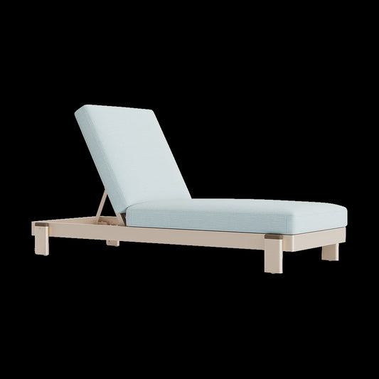 LUCA CHAISE W/WHEELS AND TEAK GRADE A