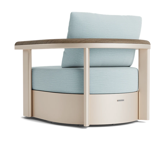 LUCA SWIVEL LOUNGE CHAIR WITH TEAK ARM / GRADE B