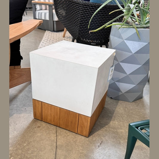 SEASONAL LIVING MAGIC CUBE W/RECLAIMED TEAK BASE/IVORY WHITE TOP - Kolo Collection