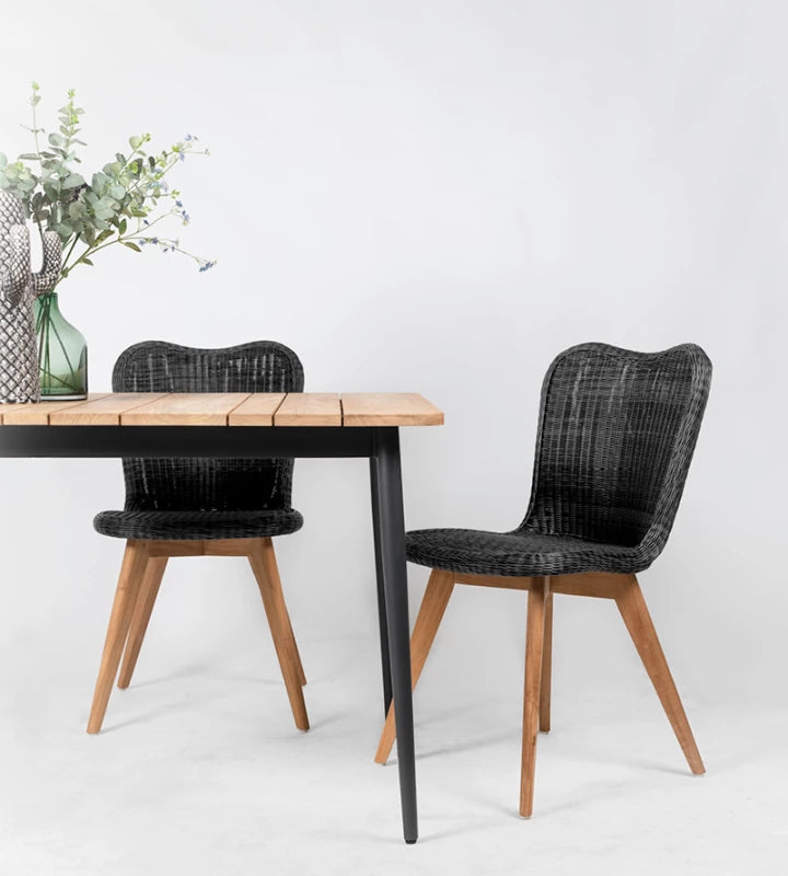 LENA DINING CHAIR / TEAK BASE